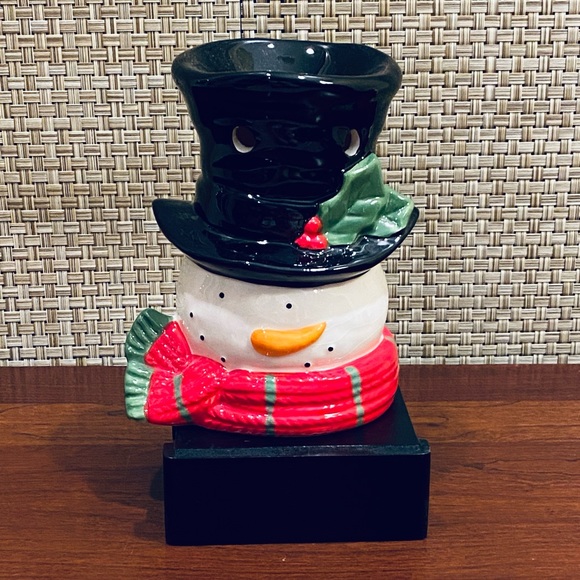 None Other - 🎄🌟HP🌟NWOT Ceramic Snowman Votive Candle Holder